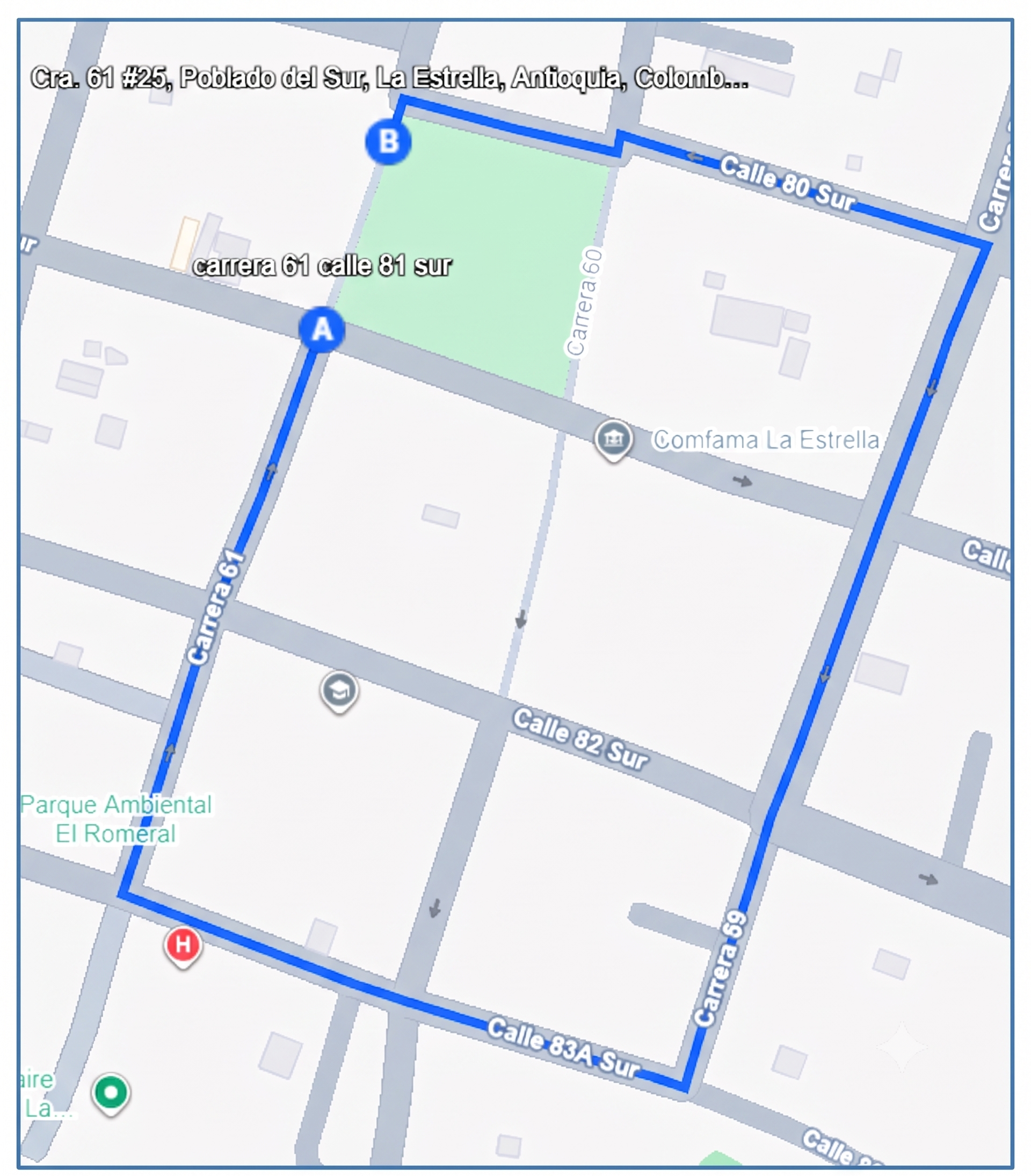 Croquis del recorrido de la procesión del 9 de julio